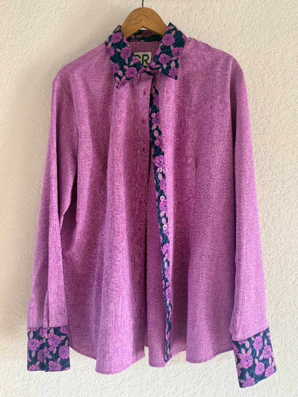 CR Ranch Wear purple button down